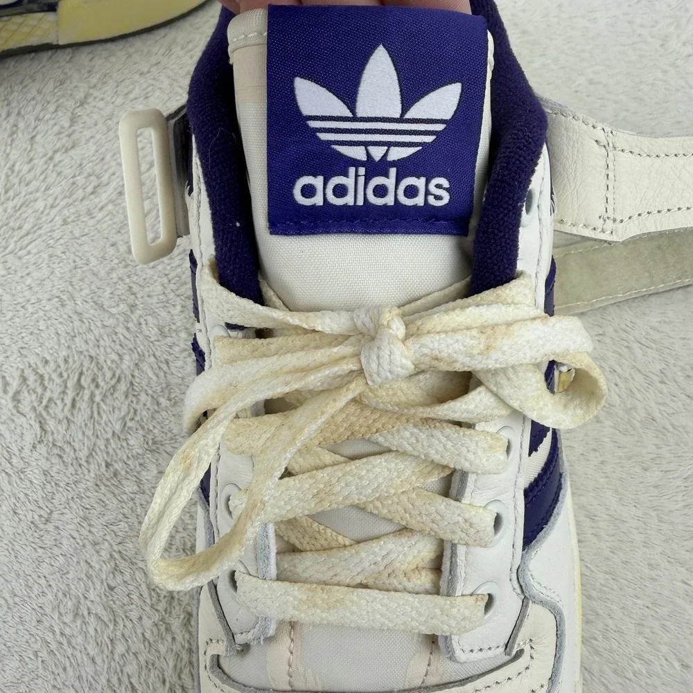 Adidas Originals Forum 84 Low Mens Size‎ 7.5 White Purple Sneaker Shoes HP9542